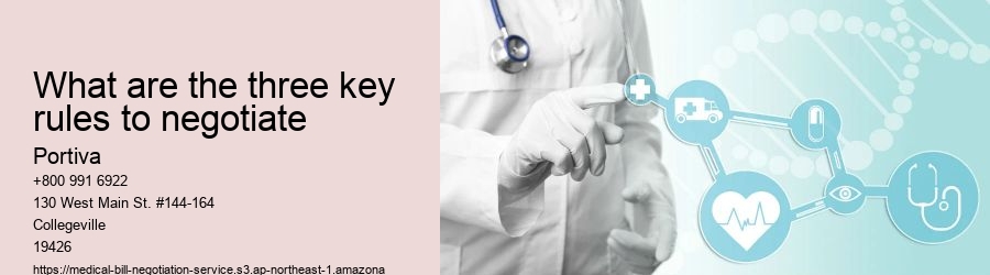 What are the three key rules to negotiate