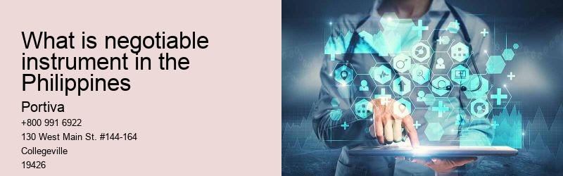 What is negotiable instrument in the Philippines